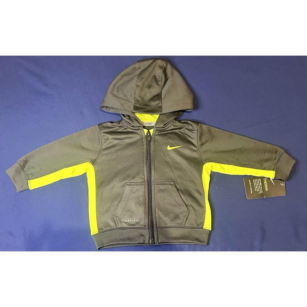 New Nike Baby Dri-Fit Jacket Coat size 12 Months Boy Girl 12m NWT Grey Therma